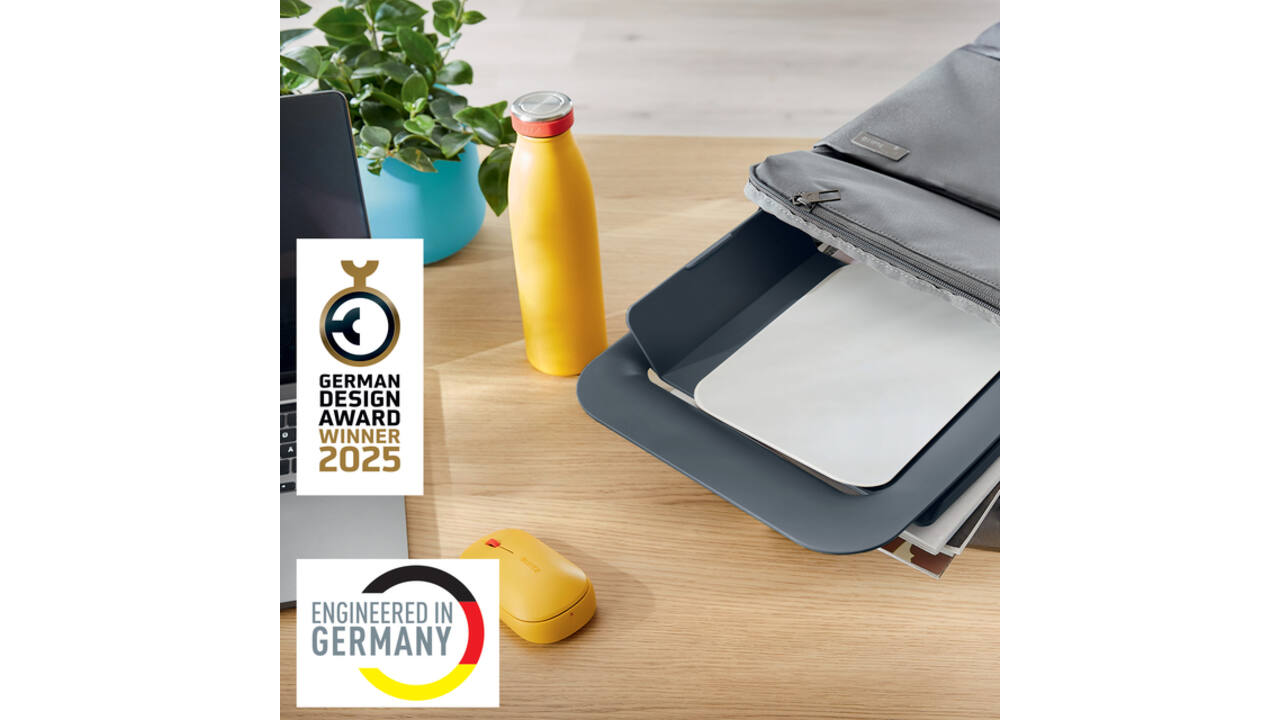 Laptopstandaard Leitz Ergo Cosy verstelbaar recyled grijs