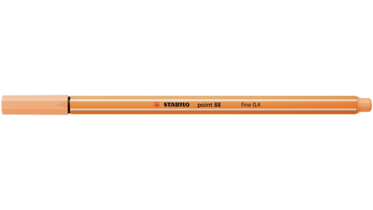 Fineliner STABILO point 88/25 fijn pastel oranje