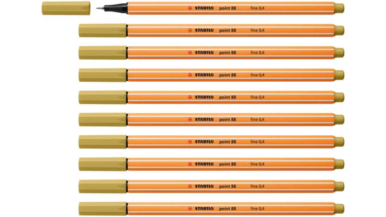 Fineliner STABILO point 88/66 fijn khaki