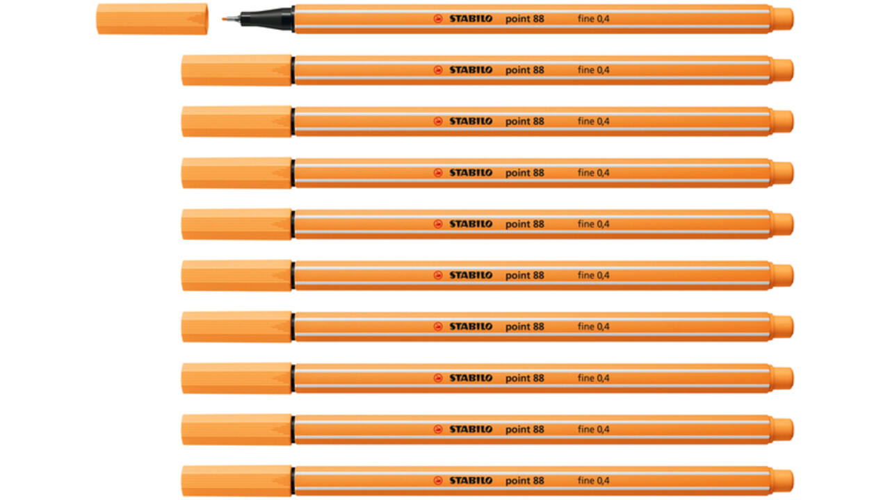 Fineliner STABILO point 88/85 fijn papaya