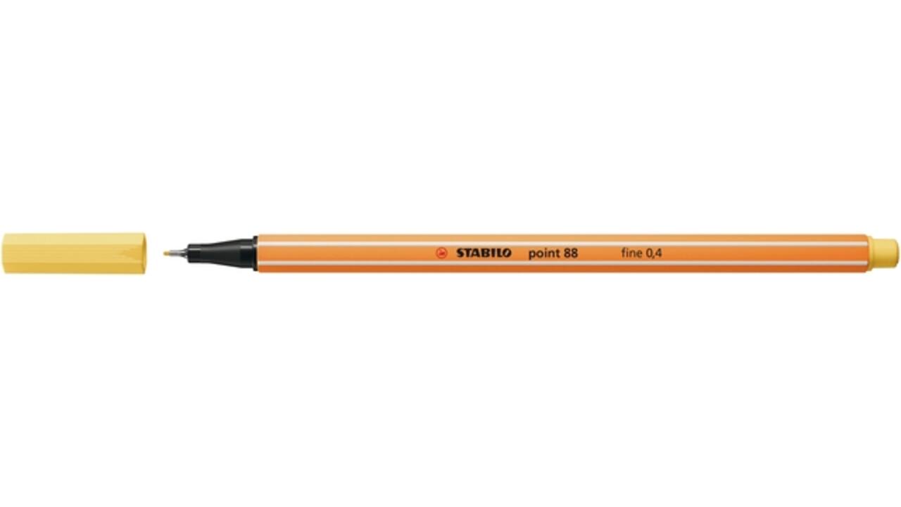 Fineliner STABILO point 88/23 fijn lichtgeel