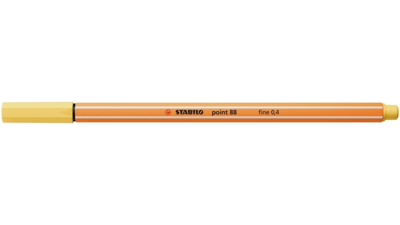 Fineliner STABILO point 88/23 fijn lichtgeel