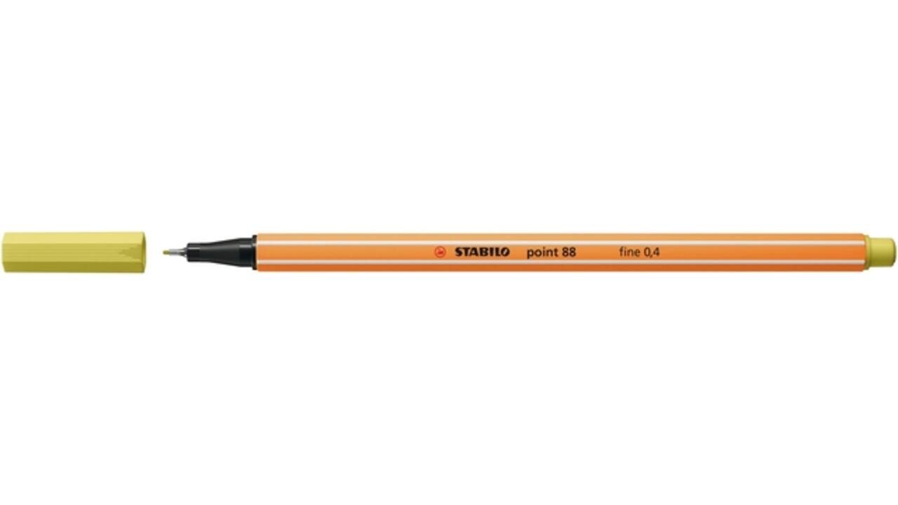Fineliner STABILO point 88/67 fijn mosterd