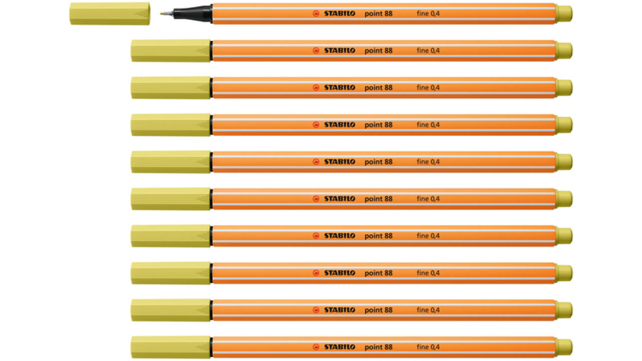 Fineliner STABILO point 88/67 fijn mosterd