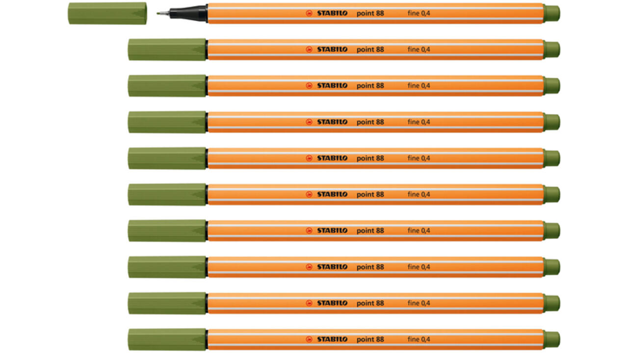 Fineliner STABILO point 88/35 fijn mosgroen