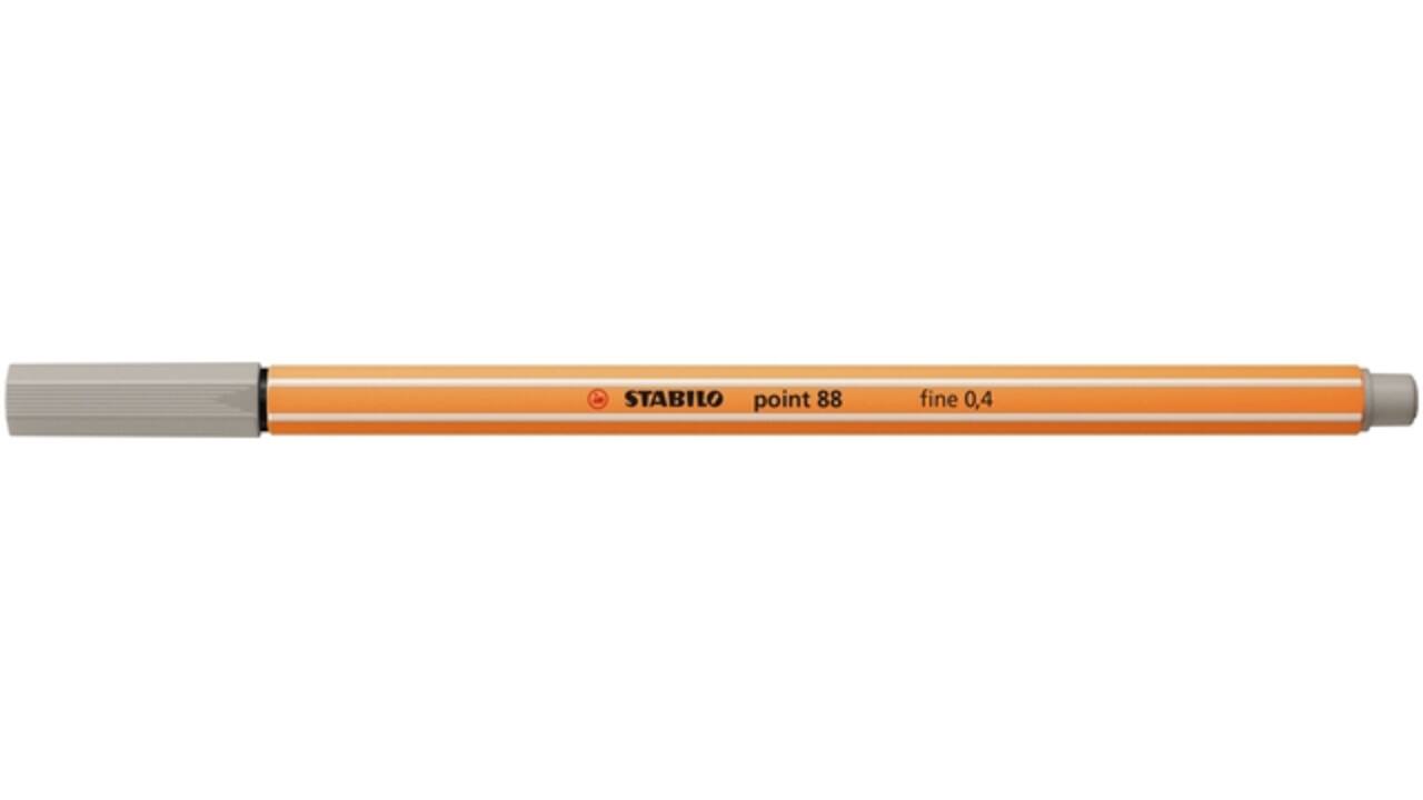 Fineliner STABILO point 88/93 fijn warm grijs