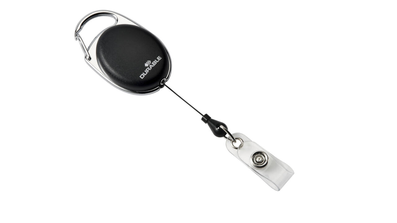Afrolmechanisme Durable Style met drukknopsluiting zwart