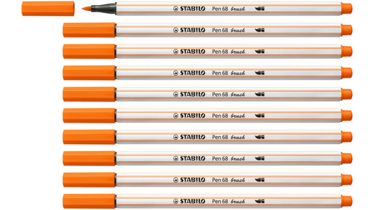 Brushstift STABILO Pen 568/30 bleek vermiljoen