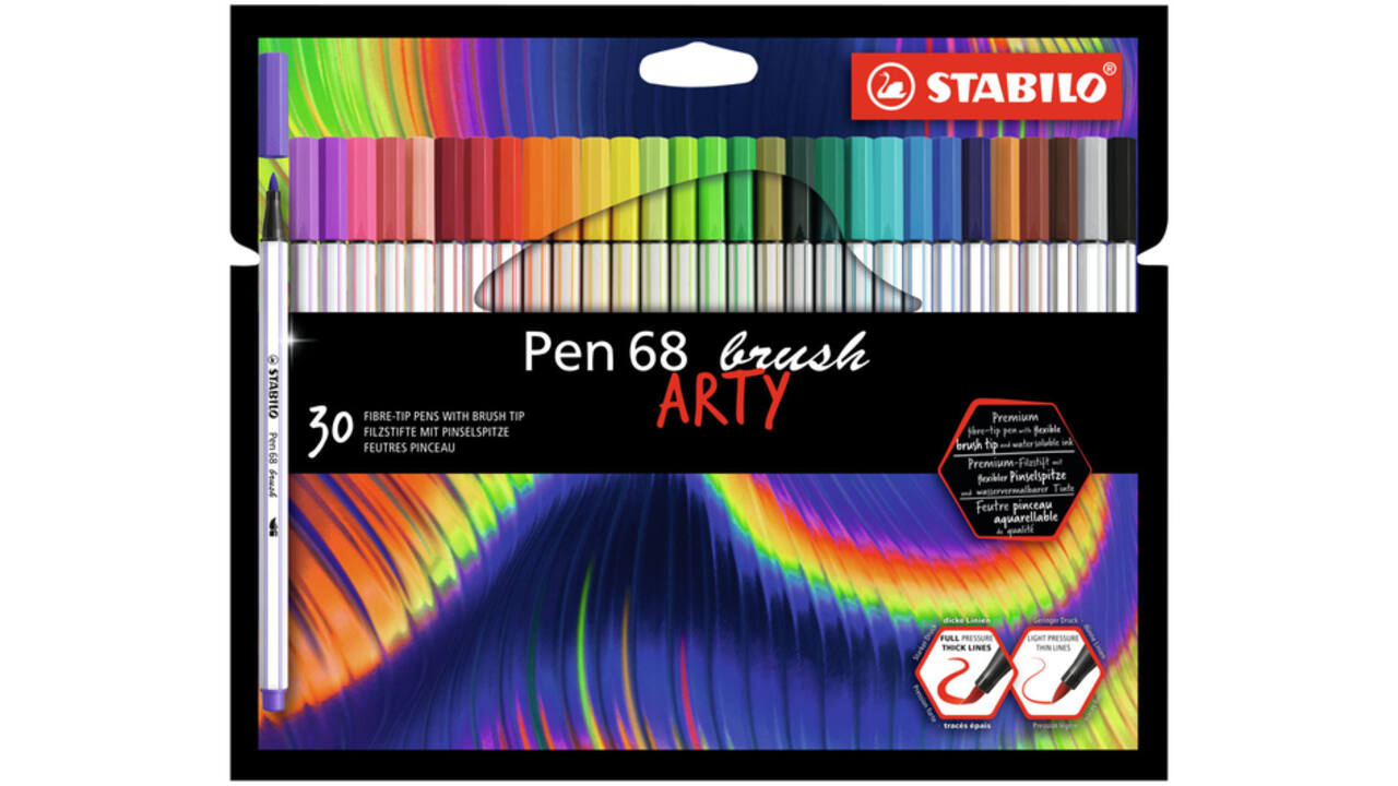 Brushstift STABILO Pen 568/30 Arty assorti set à 30 stuks
