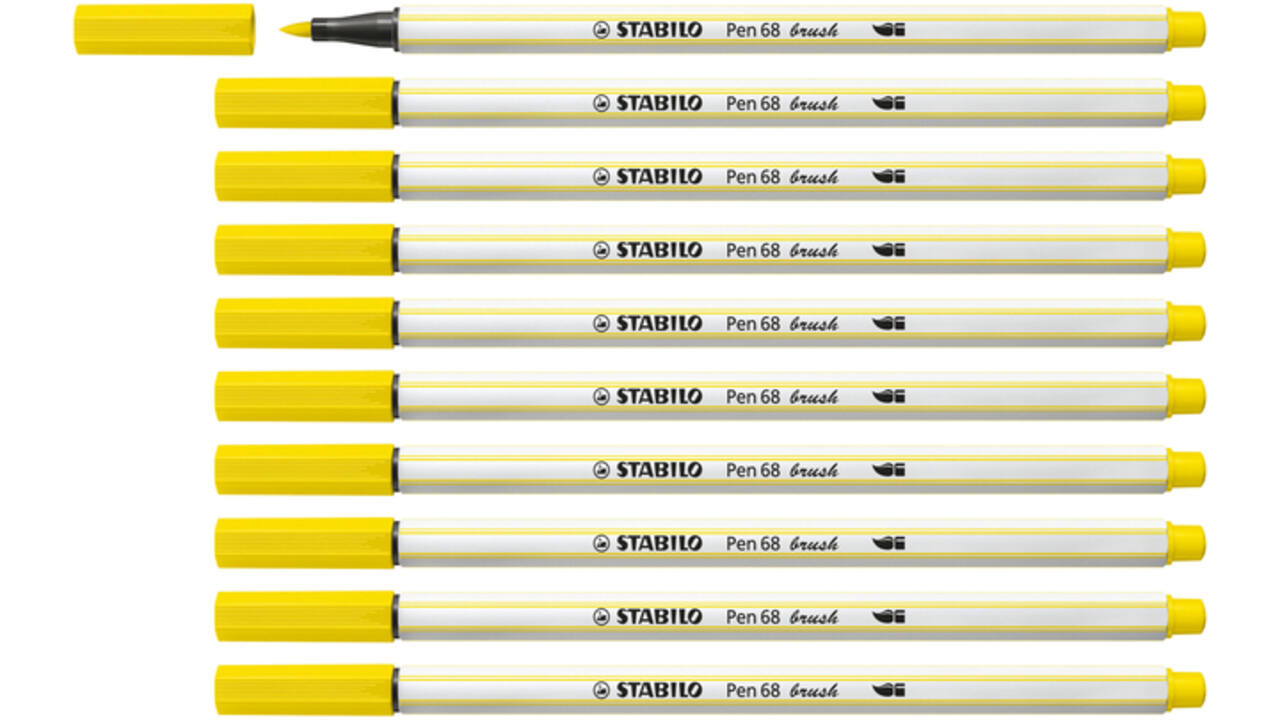 Brushstift STABILO Pen 568/24 citroengeel
