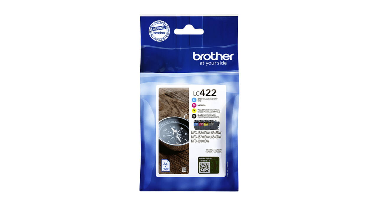 Inktcartridge Brother LC-422VAL zwart 3 kleuren