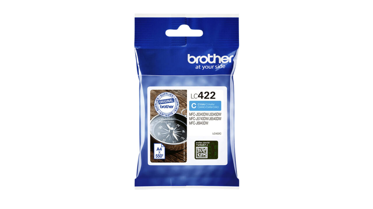 Inktcartridge Brother LC-422C blauw