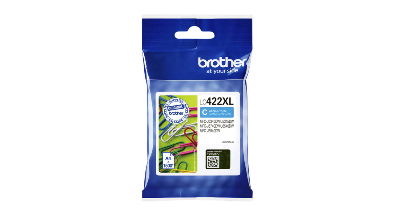 Inktcartridge Brother LC-422XLC blauw