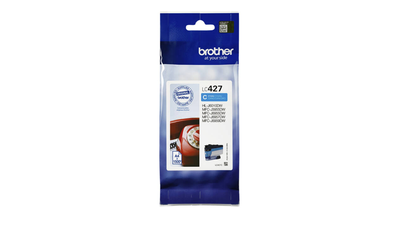 Inktcartridge Brother LC-427C blauw