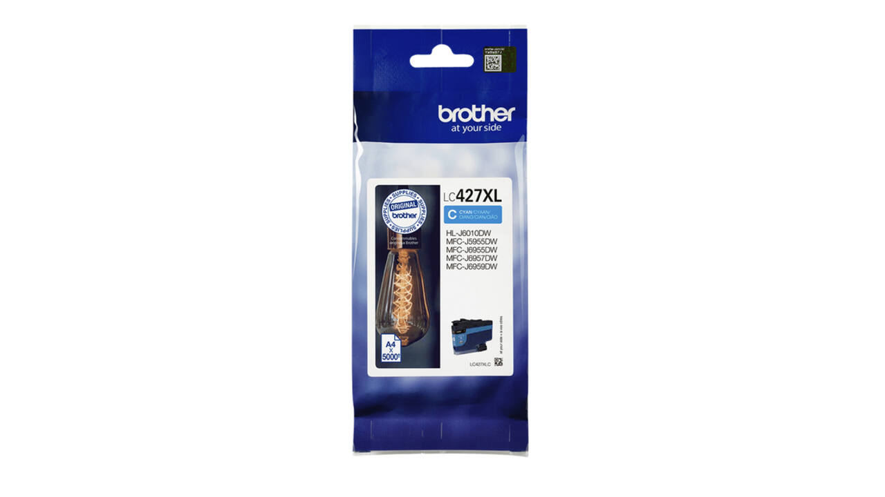 Inktcartridge Brother LC-427XLC blauw