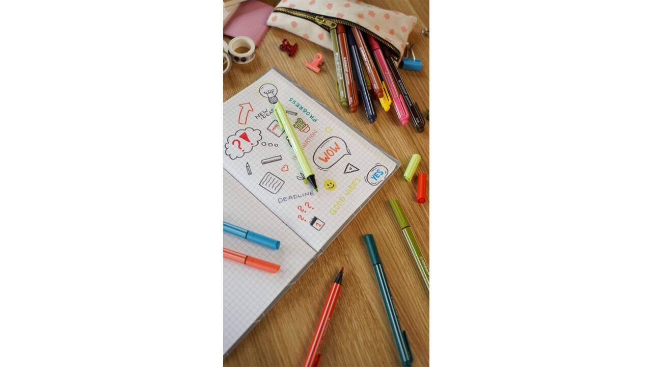 Viltstift STABILO pointMax 488/8 medium assorti pastel etui à 8 stuks