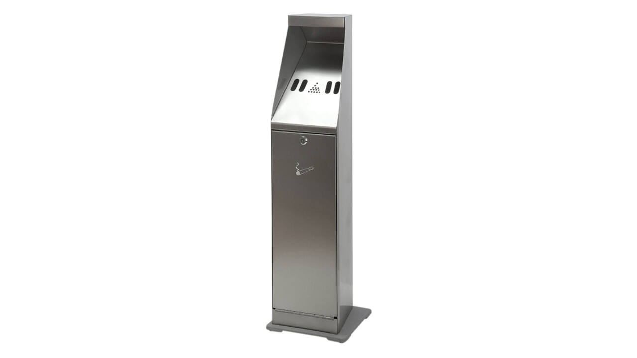 Asbak staand Vepa Bins zuil vrijstaand RVS 31025411