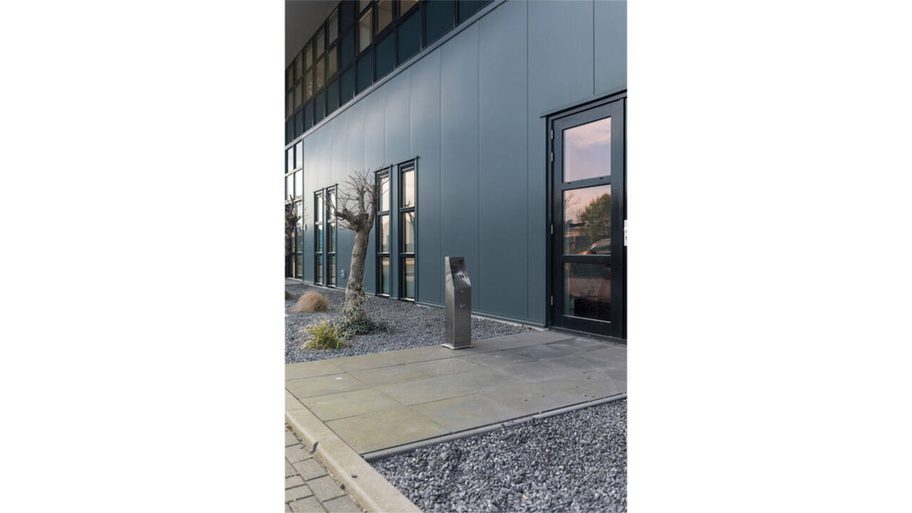 Asbak staand Vepa Bins zuil vrijstaand RVS 31025411