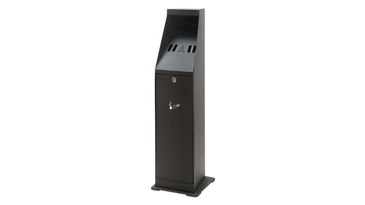 Asbak staand Vepa Bins zuil vrijstaand zwart 31043774