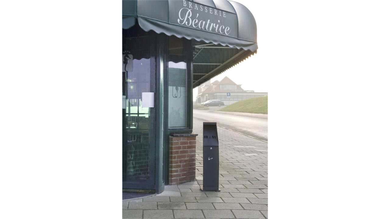 Asbak staand Vepa Bins zuil vrijstaand zwart 31043774
