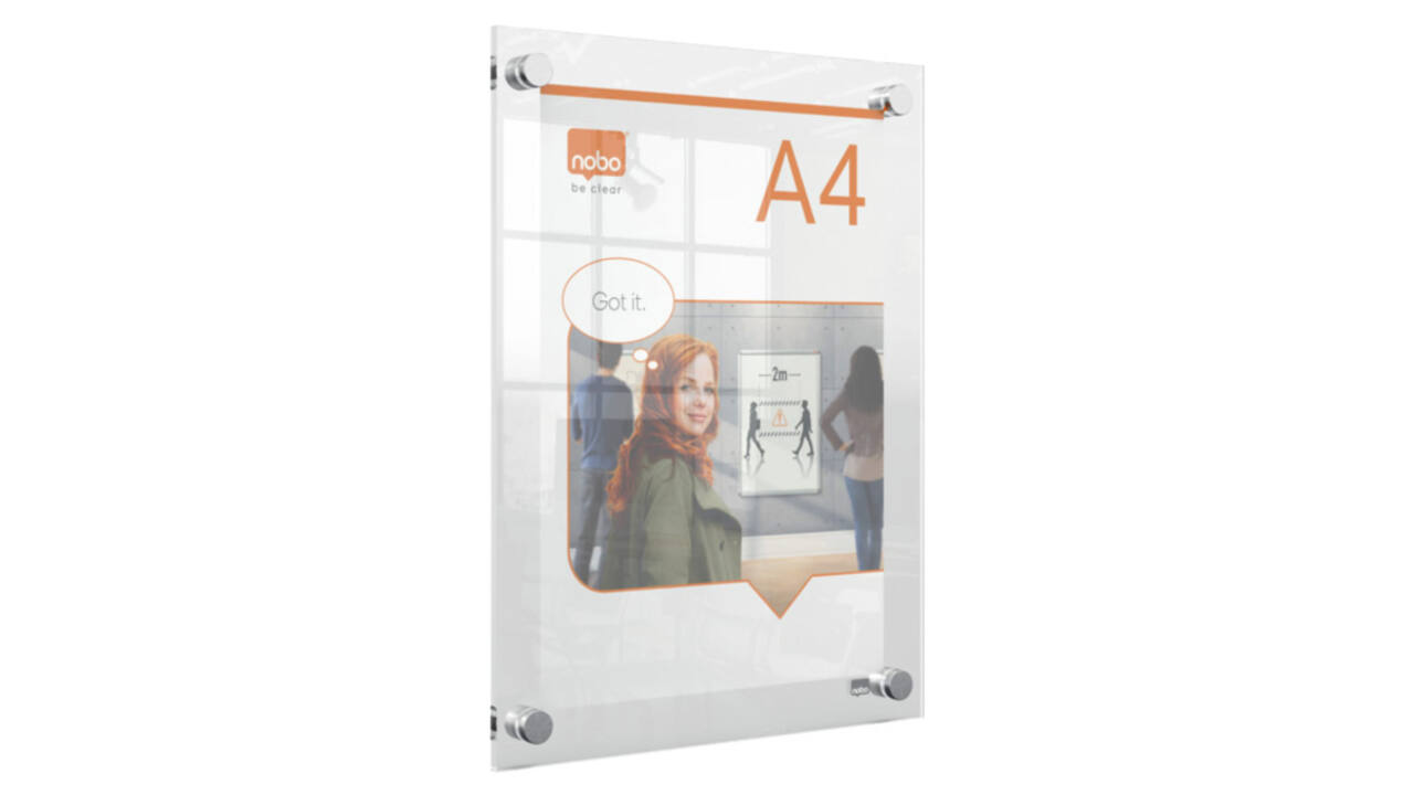 Infobord Nobo Premium Plus A4 acryl wand