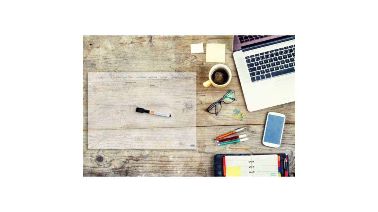 Weekplanner Nobo transparant acryl A4