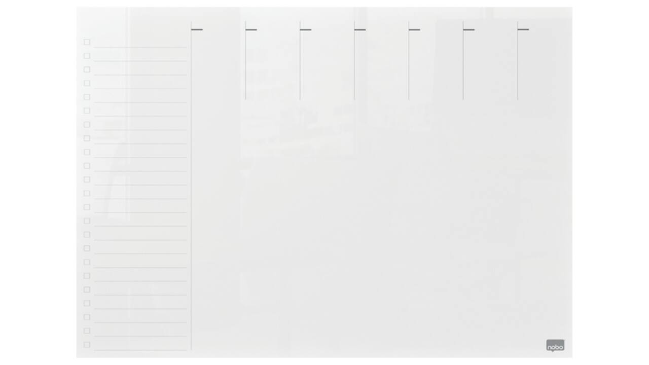 Weekplanner Nobo transparant acryl A4