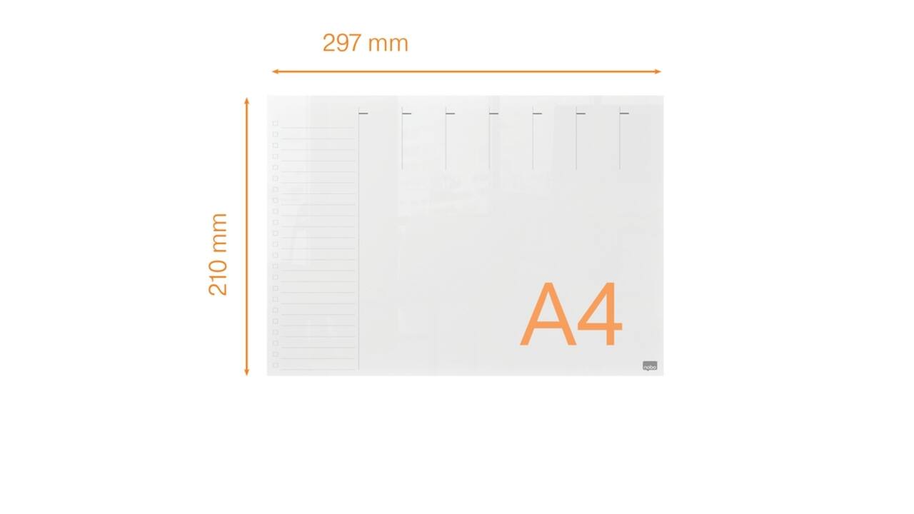 Weekplanner Nobo transparant acryl A4