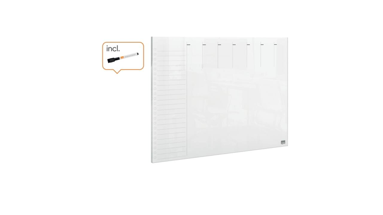 Weekplanner Nobo transparant acryl A4