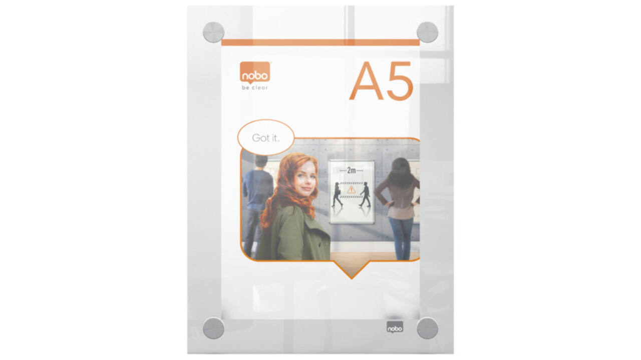 Infobord Nobo Premium Plus A5 acryl wand