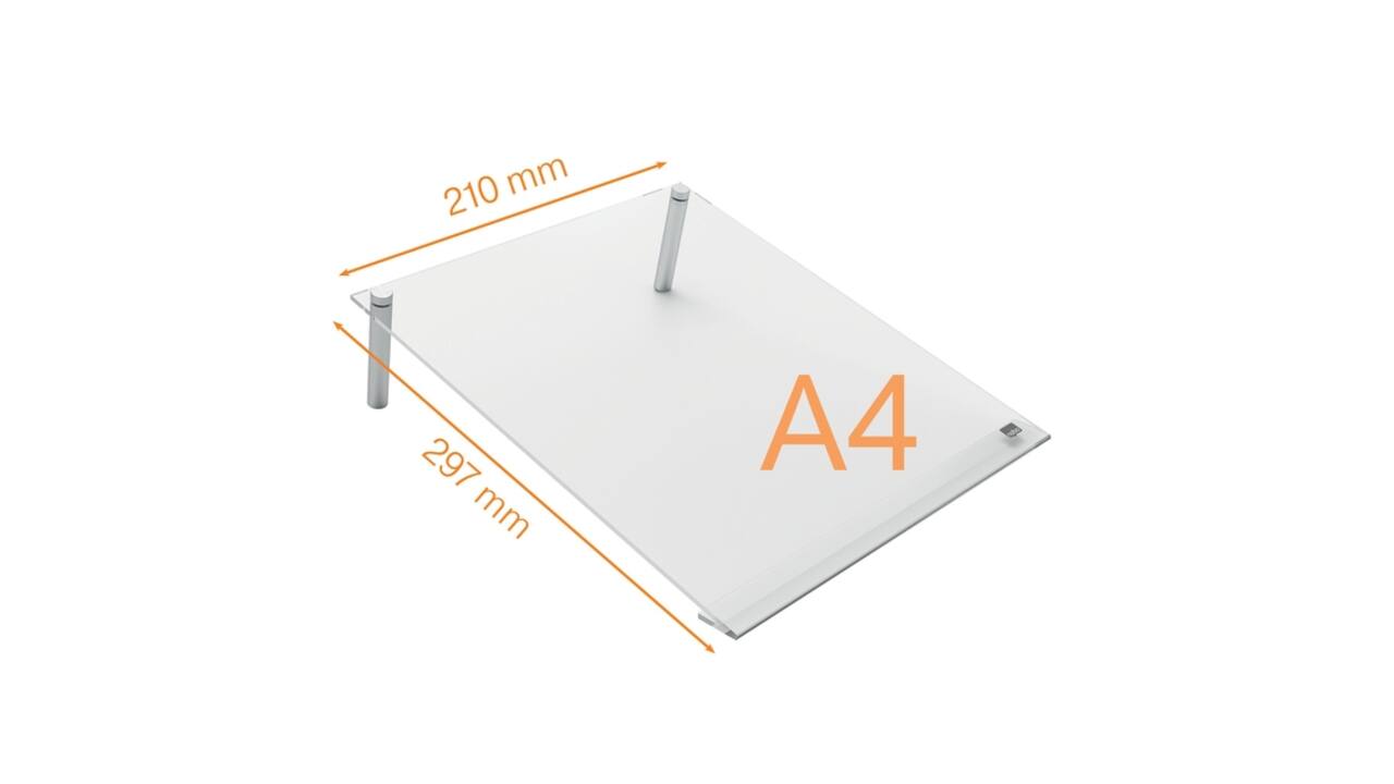 Notitiebord Nobo transparant acryl schuin A4