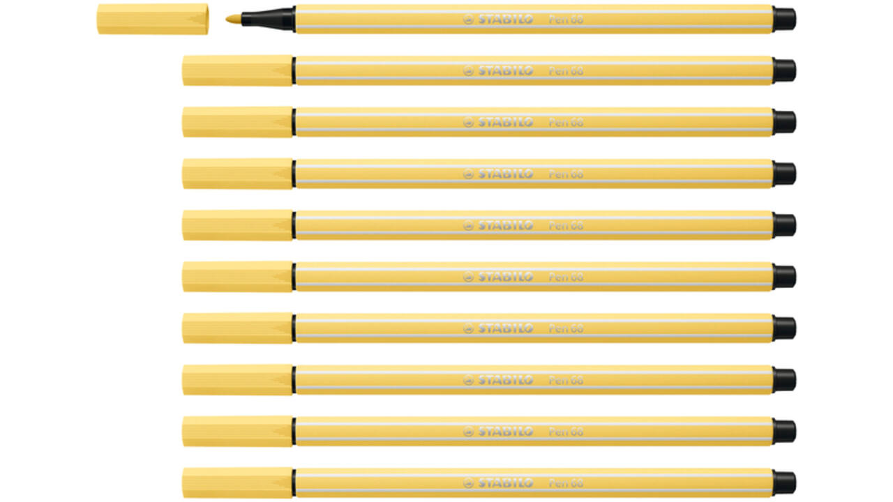 Viltstift STABILO Pen 68/23 medium lichtgeel