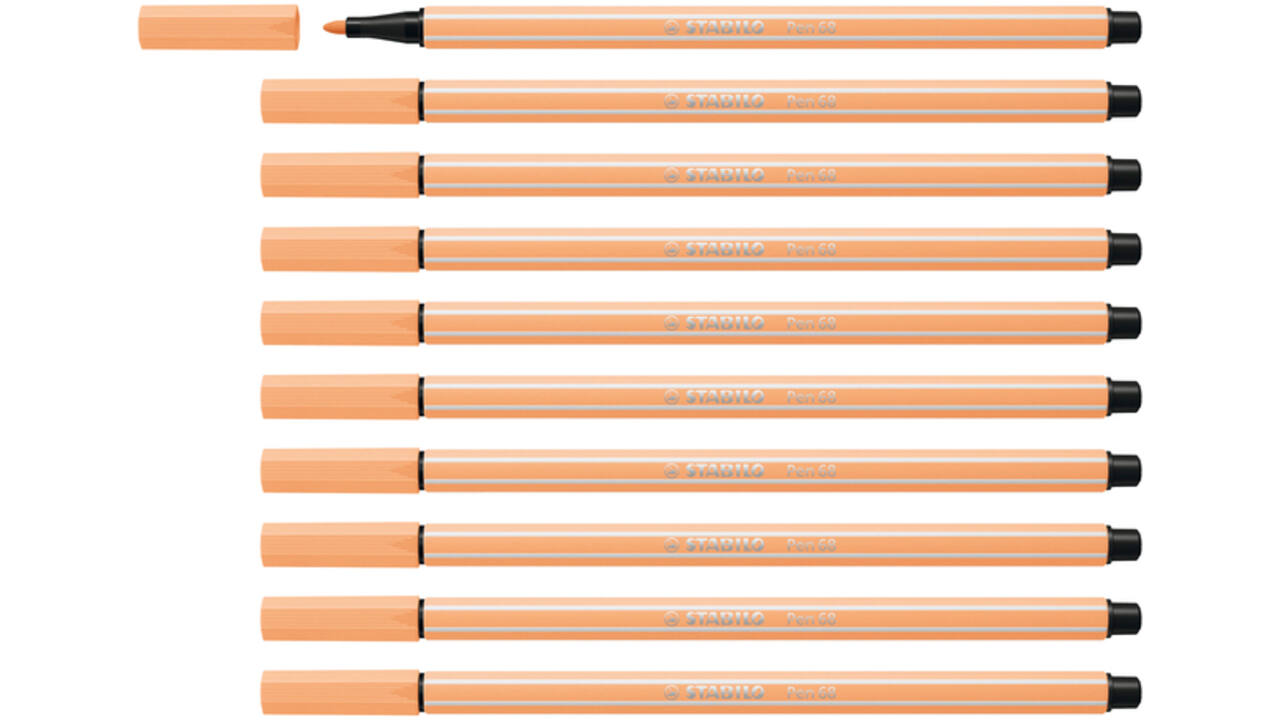 Viltstift STABILO Pen 68/25 medium pastel oranje