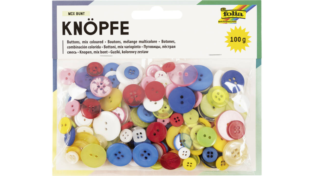 Knopen Folia 100 gram assorti