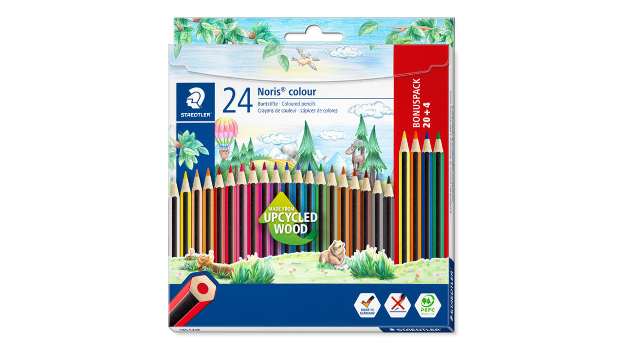 Kleurpotloden Staedtler Noris set à 20+4 kleuren