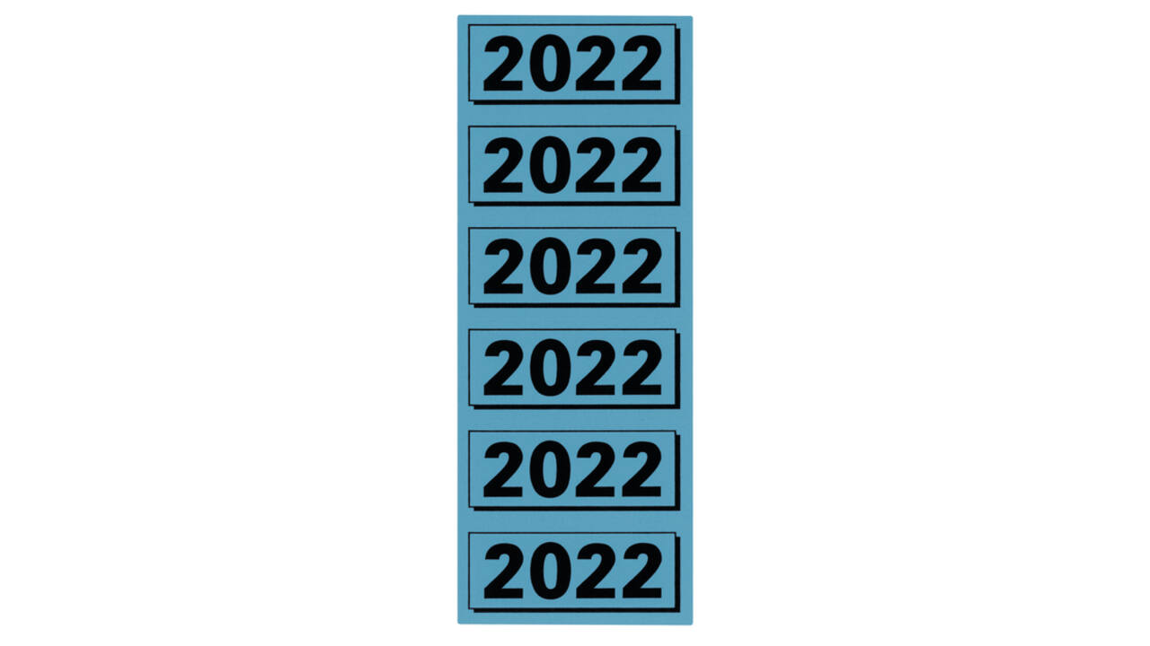 Rugetiket Elba 2022 57x25mm blauw