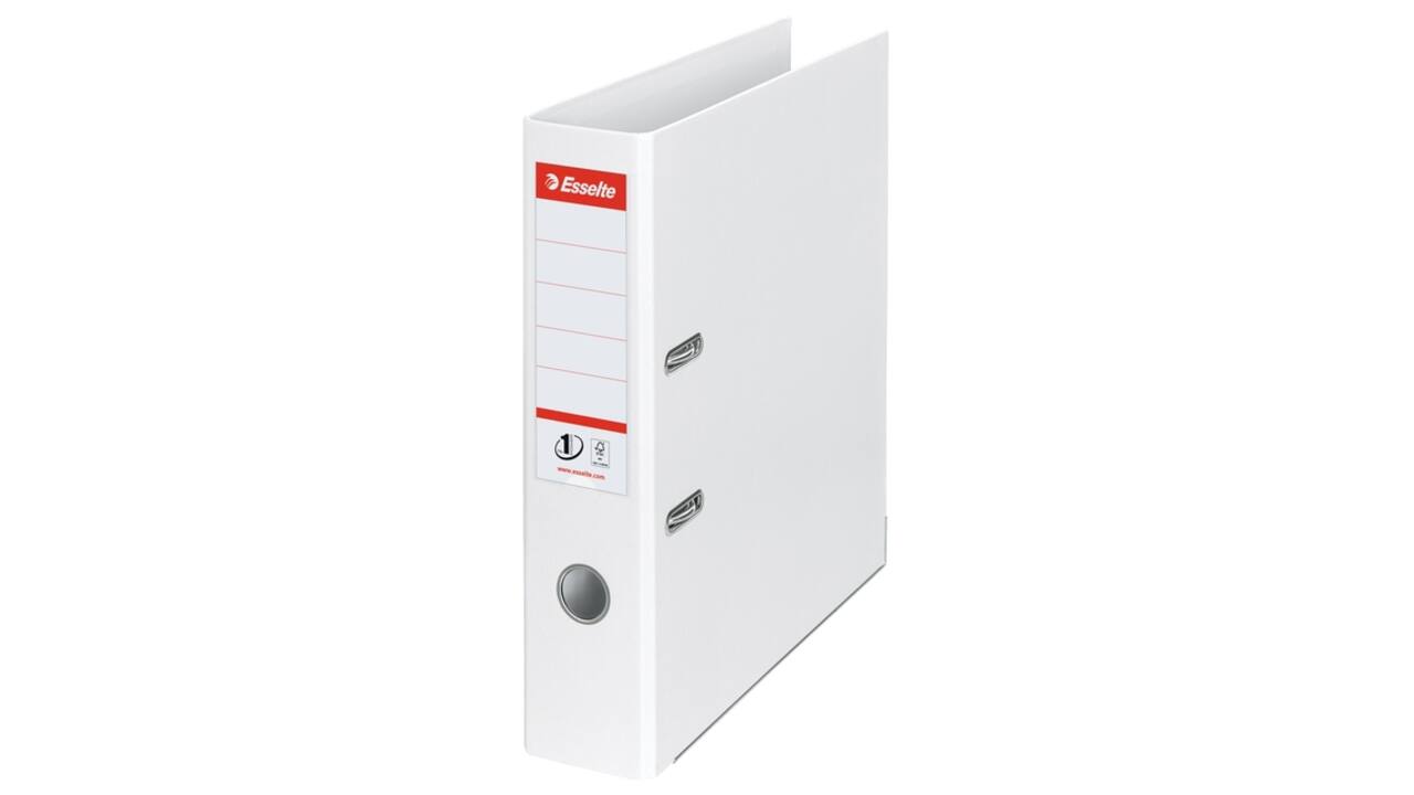 Ordner Esselte No.1 72mm PP 30% gerecycled folie Multipack wit 5 stuks