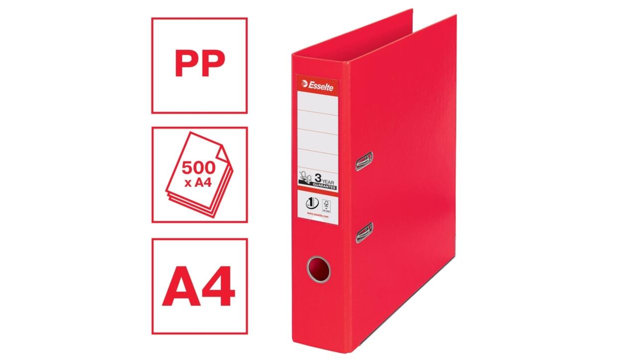 Ordner Esselte Vivida No.1 multipack 75mm A4 5 stuks rood