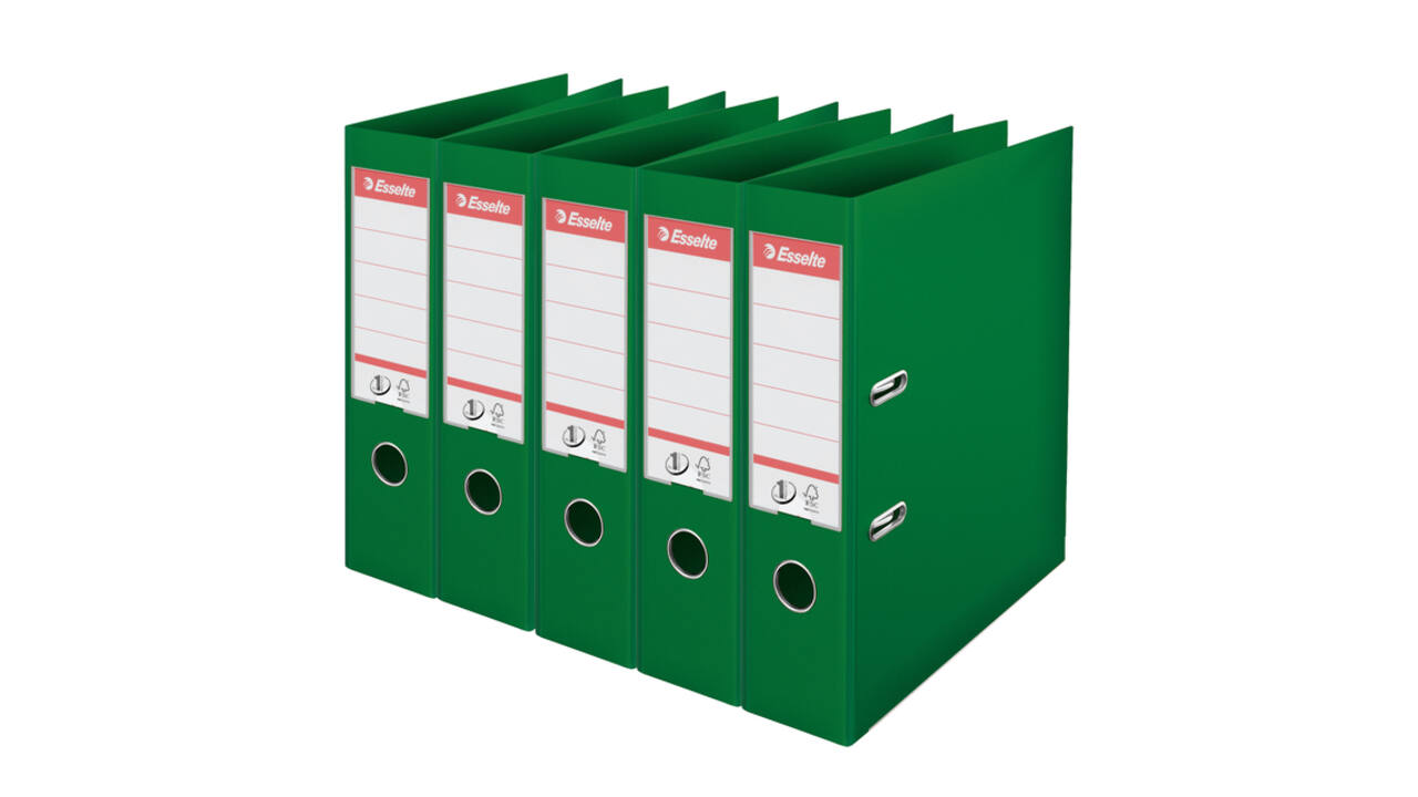 Ordner Esselte Vivida No.1 multipack 75mm A4 5 stuks groen