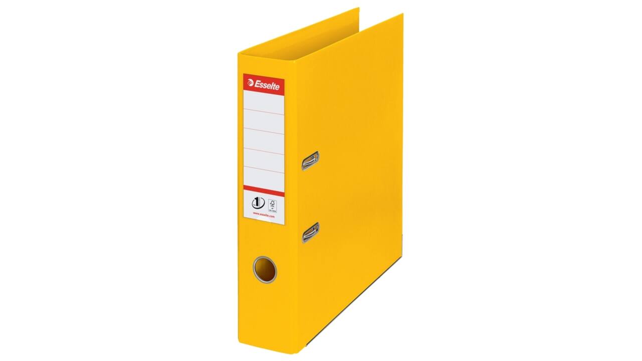 Ordner Esselte No 1 Power PP 75 mm geel 5 stuks