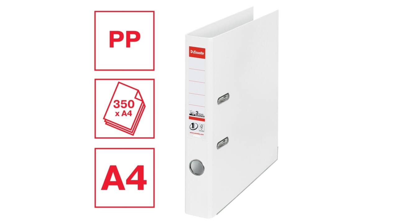 Ordner Esselte No 1 Power PP 50mm wit 5 stuks