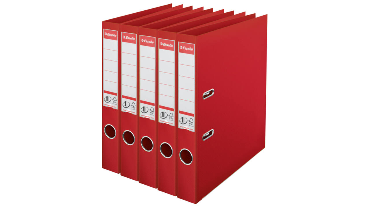 Ordner Esselte No 1 Power PP 50 mm rood 5 stuks