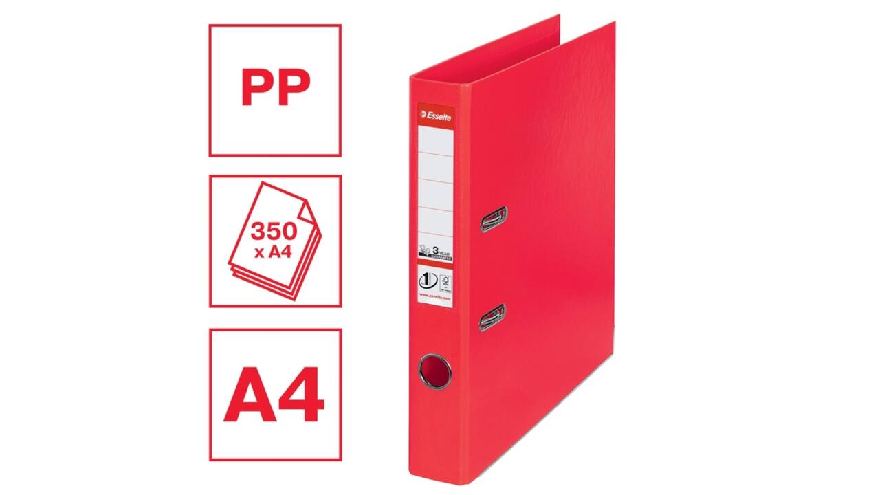 Ordner Esselte No 1 Power PP 50 mm rood 5 stuks