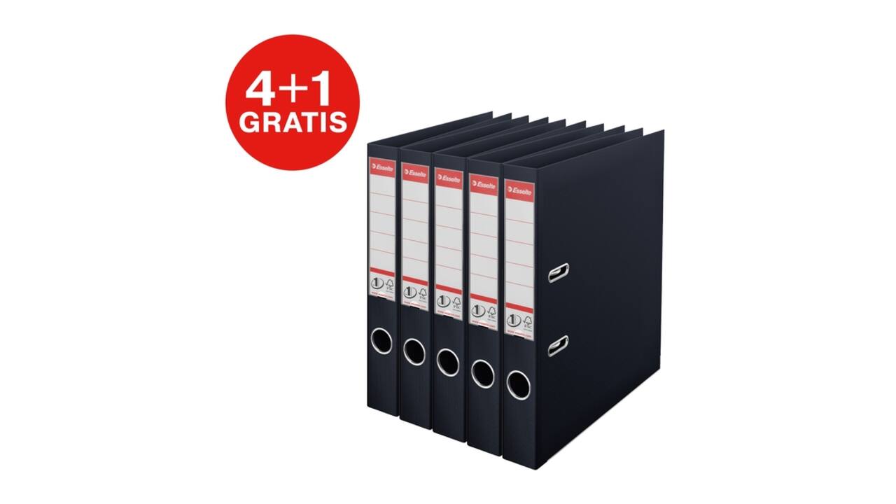 Ordner Esselte Vivida No.1 multipack 50mm A4 5 stuks zwart