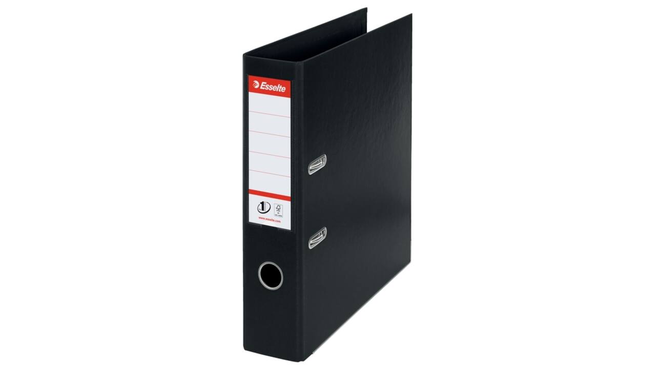 Ordner Esselte No.1 72mm PP 30% gerecycled folie Multipack zwart 5 stuks