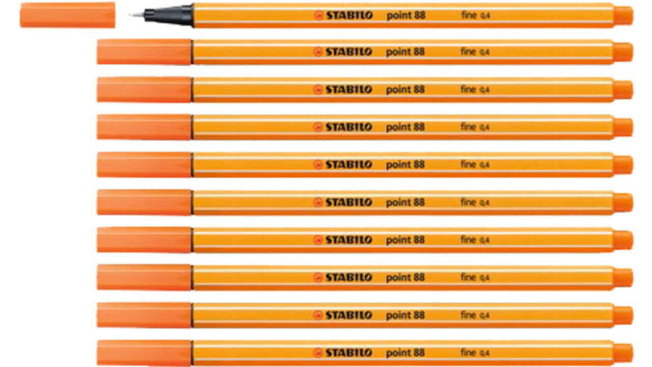 Fineliner STABILO point 88/30 fijn bleek vermiljoen