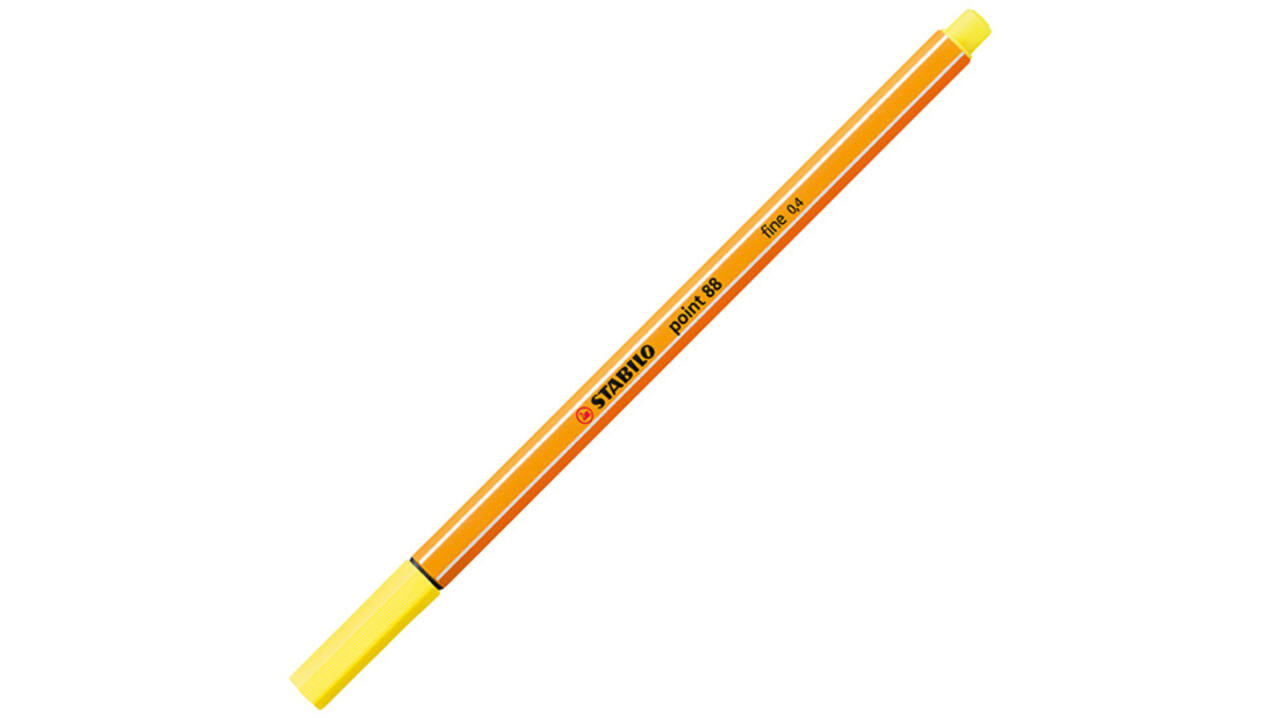 Fineliner STABILO point 88/24 fijn citroengeel