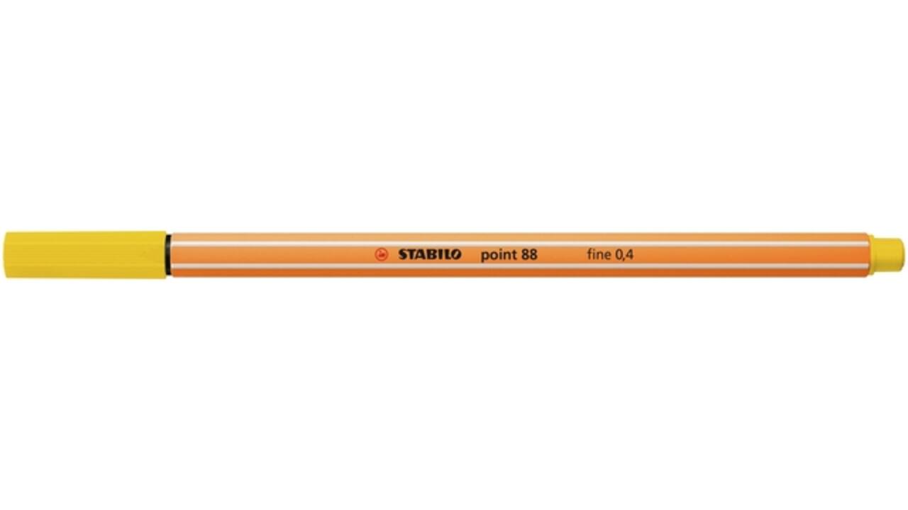 Fineliner STABILO point 88/24 fijn citroengeel