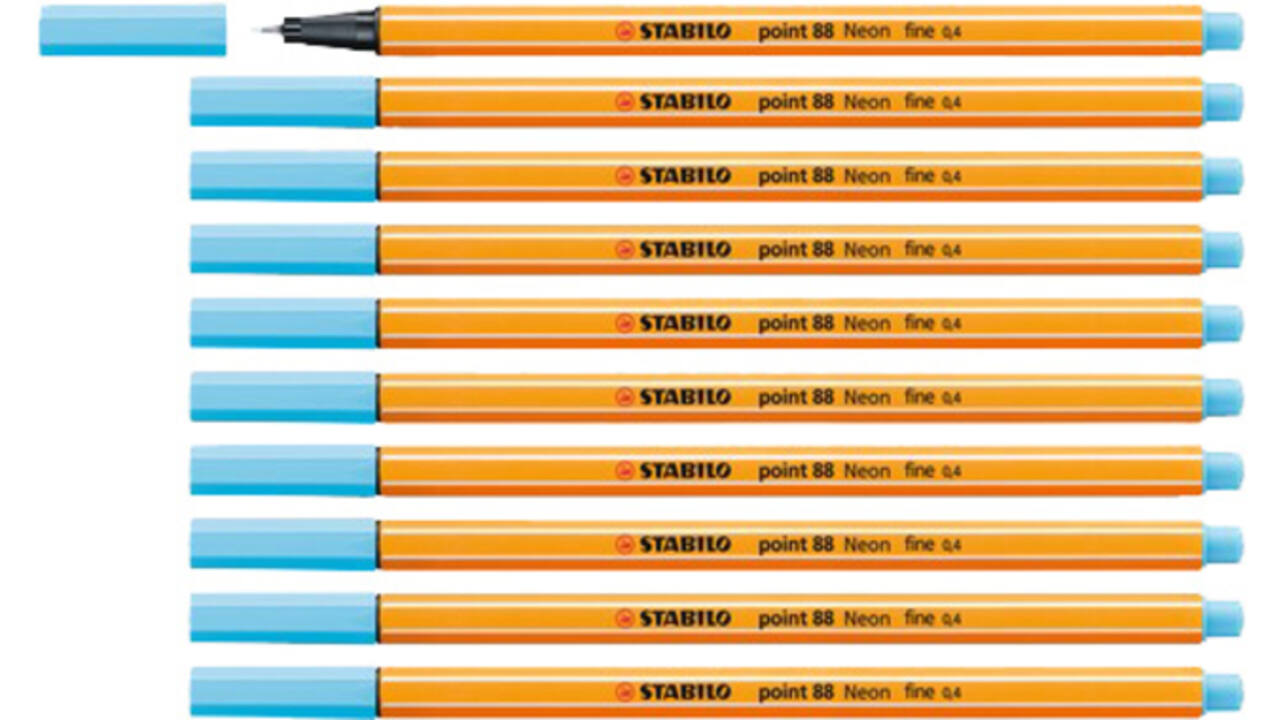 Fineliner STABILO point 88/031 fijn neon blauw