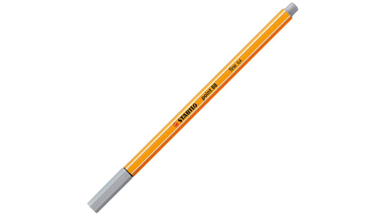 Fineliner STABILO point 88/95 fijn middelkoud grijs